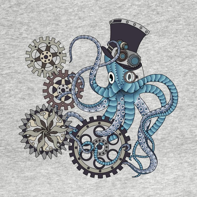 Mr. Steampunk octopus by paviash